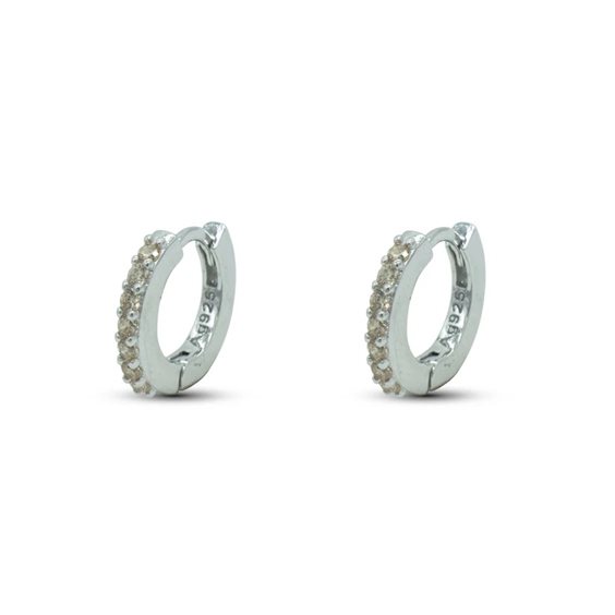 Orecchini Dilvdò Donna Hoop ring in Argento Zircone ORDLBCH - ORDLBCH